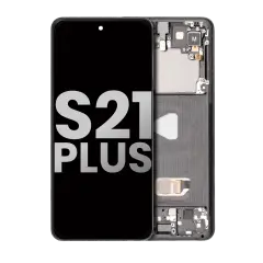 OLED Assembly With Frame Compatible For Samsung Galaxy S21 Plus 5G (Used OEM Pull: Grade A) (Phantom Black)