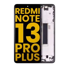 OLED Assembly With Frame Compatible For Xiaomi Redmi Note 13 Pro Plus (Refurbished) (Black)