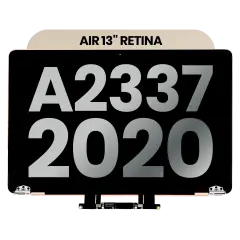 Complete LCD Display Assembly Compatible For MacBook Air 13 Retina (A2337 / Late 2020) (M1) (Used OEM Pull: Grade A) (Gold)