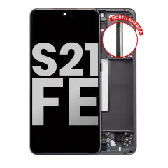 OLED Assembly With Frame Compatible For Samsung Galaxy S21 FE 5G (US & International) (Used OEM Pull: Grade A)(Graphite)