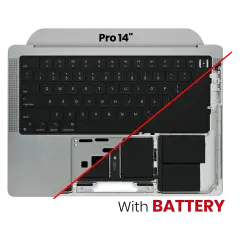 Top Case Assembly With Battery And Keyboard Compatible For MacBook Pro 14" (A2442 / Late 2021) / Pro 14" (A2779/ early 2023)  (US Keyboard) (Used OEM Pull: Grade B/C) (Space Gray)