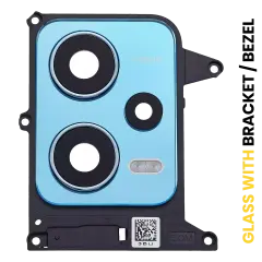 Back Camera Lens With Bracket / Bezel Compatible For Xiaomi Redmi Note 12 5G (Mystique Blue)
