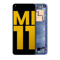 OLED Assembly With Frame Compatible For Xiaomi Mi 11 (Refurbished) (Violet)