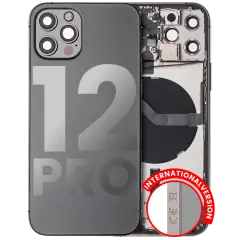 Back Housing W/ Small Components Pre-Installed Compatible For iPhone 12 Pro (International Version) (Used OEM Pull: Grade C) (Graphite)
