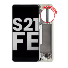 OLED Assembly With Frame Compatible For Samsung Galaxy S21 FE 5G (US & International) (Used OEM Pull: Grade A) (Olive)
