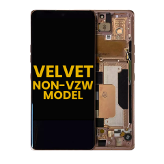 OLED Assembly With Frame Compatible For LG Velvet 5G (Non-Verizon 5G UW Frame) (Refurbished) (Pink)