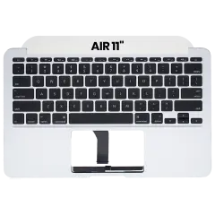 Top Case With Keyboard With Microphone Compatible For MacBook Air 11" (A1465 / Mid 2013 / Early 2014 / Early 2015) (US English) (Used OEM Pull: Grade A)