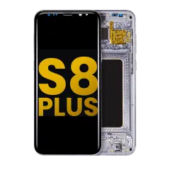 OLED Assembly With Frame Compatible For Samsung Galaxy S8 Plus (Refurbished) (Arctic Silver)