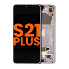 OLED Assembly With Frame Compatible For Samsung Galaxy S21 Plus 5G (Blemish: Grades D) (Phantom Silver)