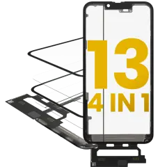 4 in 1 Short  Flex (Digitizer Touch With Glass + OCA + Frame Pre-installed) Compatible For iPhone 13 (OCA Master)