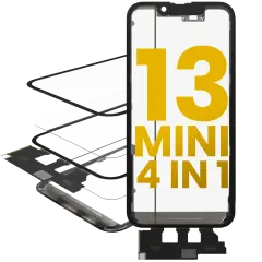 4 in 1 Short  Flex (Digitizer Touch With Glass + OCA + Frame Pre-installed) Compatible For iPhone 13 Mini (OCA Master)