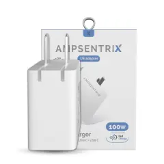 4 Plug - 100W USB Type C And USB Type A Wall Power Adapter (AmpSentrix)