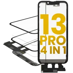 4 in 1 Short  Flex (Digitizer Touch With Glass + OCA + Frame Pre-installed) Compatible For iPhone 13 Pro (OCA Master)