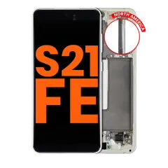 OLED Assembly With Frame Compatible For Samsung Galaxy S21 FE 5G (G990U) (North America Version) (Blemish: Grade D) (Olive Green)