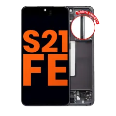 OLED Assembly With Frame Compatible For Samsung Galaxy S21 FE 5G (G990U) (North America Version) (Blemish: Grade A) (Graphite)