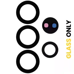 Back Camera Lens (Glass Only) With Adhesive Compatible For Samsung Galaxy S23 Ultra 5G (Black) (10 Pack)