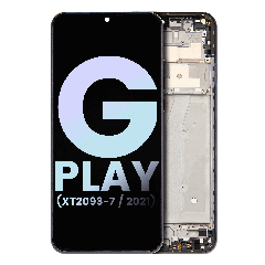 LCD Assembly With Frame Compatible For Motorola Moto G Play (XT2093-7 / 2021) (Genuine OEM) (Flash Gray)