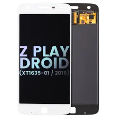 LCD Assembly Without Frame Compatible For Motorola Moto Z Play Droid (XT1635-01 / 2016) (Genuine OEM) (White)