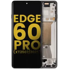 OLED Assembly With Frame Compatible For Motorola Edge 60 Pro (XT2507 / 2025) (Refurbished) (Shadow)