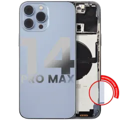 Back Housing W/ Small Components Pre-Installed Compatible For iPhone 13 Pro Max (International Version) (Used OEM Pull: Grade C) (Sierra Blue)