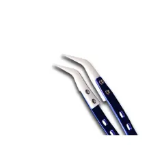 CT-02 Ceramic Precision Curved Tip Tweezer ESD Safe Anti-Static / Heat Resistant / Non-Magnetic for Micro Soldering / Electronics Repair (PolarTronix)