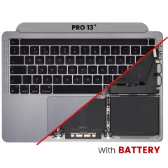 Top Case Assembly With Battery And Keyboard Compatible For MacBook Pro 13" M1 (A2338 / Late 2020) (Space Gray) (US Keyboard)