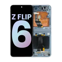 Inner OLED Assembly With Frame Compatible For Samsung Galaxy Z Flip 6 5G (US & International) (Service Pack) (Blue)