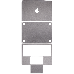 4in1 (Top, Bottom, Keyboard, Trackpad) Skin For MacBook Air 13" (A2681 / Mid 2022)  (M2) (Gray)