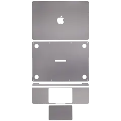 4in1 (Top, Bottom, Keyboard, Trackpad) Skin For MacBook Pro 14" (A2442 / Late 2021) (M1) (Gray)