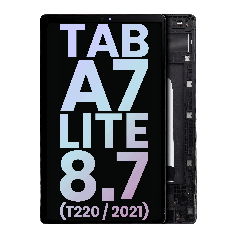 LCD Assembly With Frame For Samsung Galaxy Tab A7 Lite 8.7" (2021) (T220) (WiFi Version) (Service Pack) (Black)