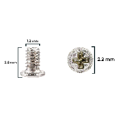 Screw Set (M1.2 x 2.0 x 2.2D) Cross Head for iPhone 6S (200 Pack) (Service Pack)