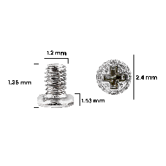 Superscrew (M1.2 x 1.35 x 2.4D x 1.53T) for iPhone 12 Pro / 12 Pro Max (Service Pack)