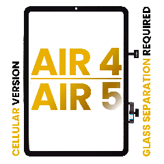 Digitizer For iPad Air 4 / Air 5 (Glass Separation Required) (Premium) (All Colors) (Cellular)