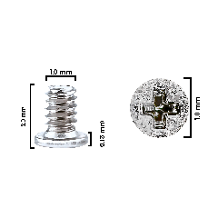 Screw For iPhone 12 Pro Max (M1.0×1.0×2.0D×0.15T) (30 Pack) (Service Pack)