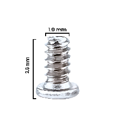 Internal Screw Set (M1.0×2.6mm) For iPhone 12 Pro Max (30 Pack) (Silver) (Service Pack)