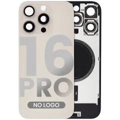 Back Glass w/ MagSafe Magnet For iPhone 16 Pro (Aftermarket) (Desert Titanium) (No Logo)