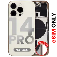 Back Housing W/ Small Parts For iPhone 14 Pro (US Version) (Aftermarket Plus) (Gold)