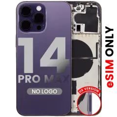 Back Housing W/ Small Parts For iPhone 14 Pro Max (US Version) (Aftermarket Plus) (Deep Purple)