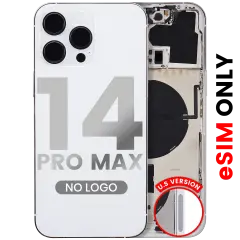 Back Housing W/ Small Parts For iPhone 14 Pro Max (US Version) (Aftermarket Plus) (Silver)