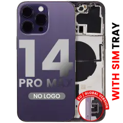 Back Housing W/ Small Parts For iPhone 14 Pro Max (EU / Global Version) (Aftermarket Plus) (Deep Purple)