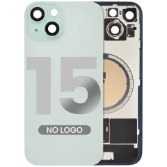 Back Glass w/ MagSafe Magnet For iPhone 15 (Aftermarket) (Green) (No Logo)