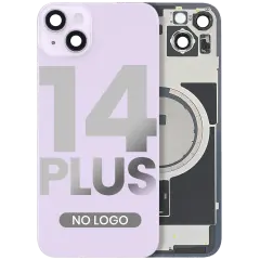 Back Glass w/ MagSafe Magnet For iPhone 14 Plus (Aftermarket) (Purple) (No Logo)
