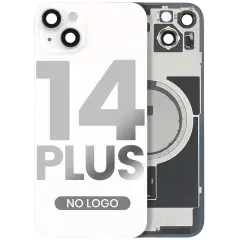 Back Glass w/ MagSafe Magnet For iPhone 14 Plus (Aftermarket) (Starlight) (No Logo)