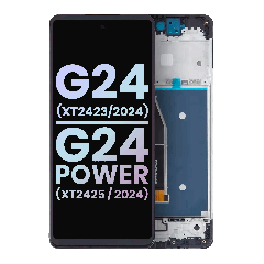 LCD Assembly With Frame For Motorola Moto G24 (XT2423 / 2024) / G24 Power (XT2425-1 / 2024) (Genuine OEM) (All Colors)