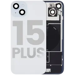 Back Glass w/ MagSafe Magnet & NFC & Flashlight Flex For iPhone 15 Plus (Quality - OEM Pull C) (Blue)