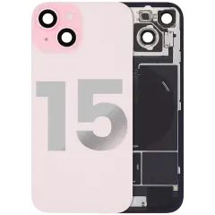Back Glass w/ MagSafe Magnet & NFC & Flashlight Flex For iPhone 15 (Used OEM Pull: Grade C) (Pink)