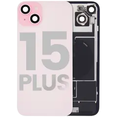 Back Glass w/ MagSafe Magnet & NFC & Flashlight Flex For iPhone 15 Plus (Used OEM Pull: Grade B) (Pink)