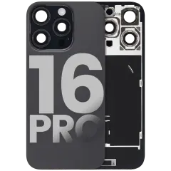 Back Glass w/ MagSafe Magnet & NFC & Flashlight Flex For iPhone 16 Pro (Quality - OEM Pull C) (Black Titanium)