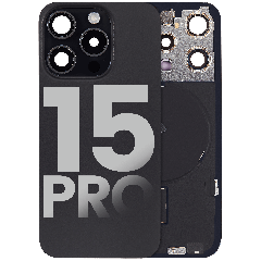 Back Glass w/ MagSafe Magnet & NFC & Flashlight Flex For iPhone 15 Pro (Quality - OEM Pull C) (Black Titanium)