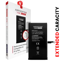 Replacement Battery For iPhone 15 Plus (AmpSentrix Plus Extended)